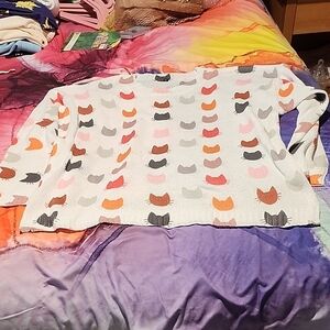 Source Unknown Multicolor Patterned Sweater